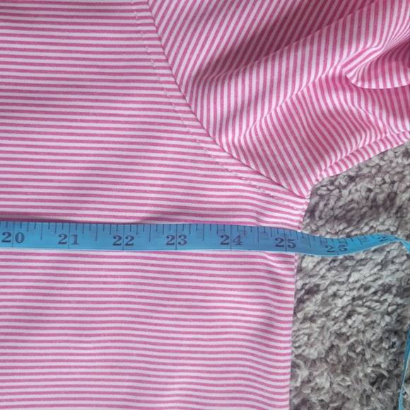 FootJoy Men's 2XL, Long Sleeve, Striped Polo, Pink and White, Golf - Picture 5 of 6